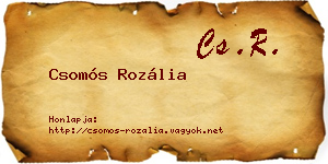 Csomós Rozália névjegykártya
