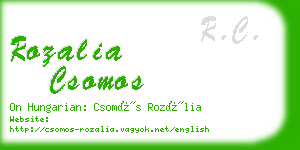 rozalia csomos business card
